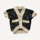 Outline Monogram dog cardigan inspired by Gucci