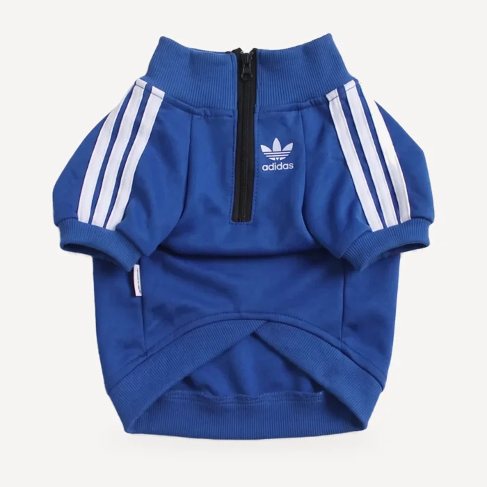 Adidog Half-Zip Track Jacket in blue