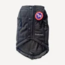 Navy Puffer dog jacket inspired by Canada Goose view 2
