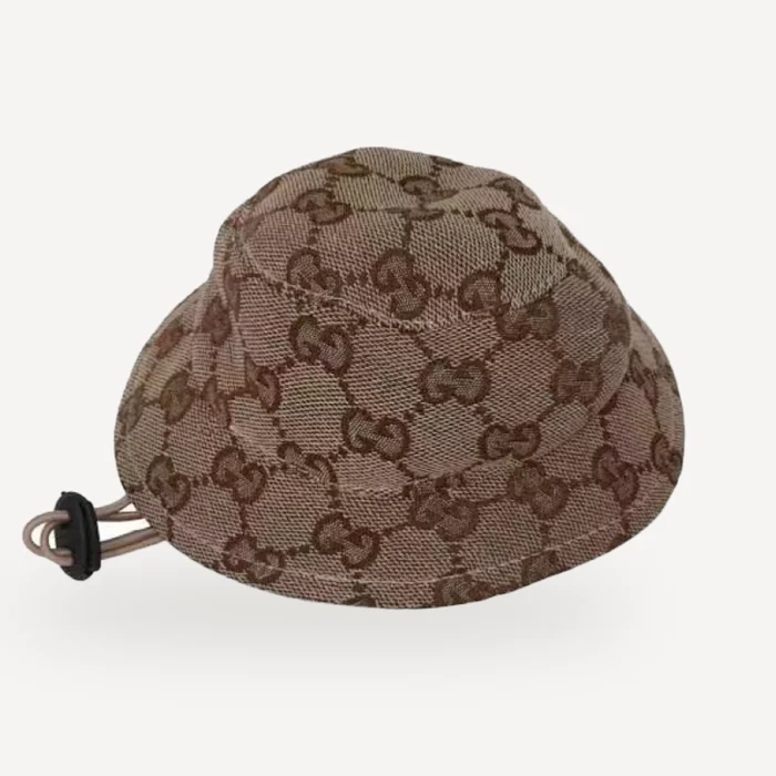 Monogram dog bucket hat inspired by Gucci