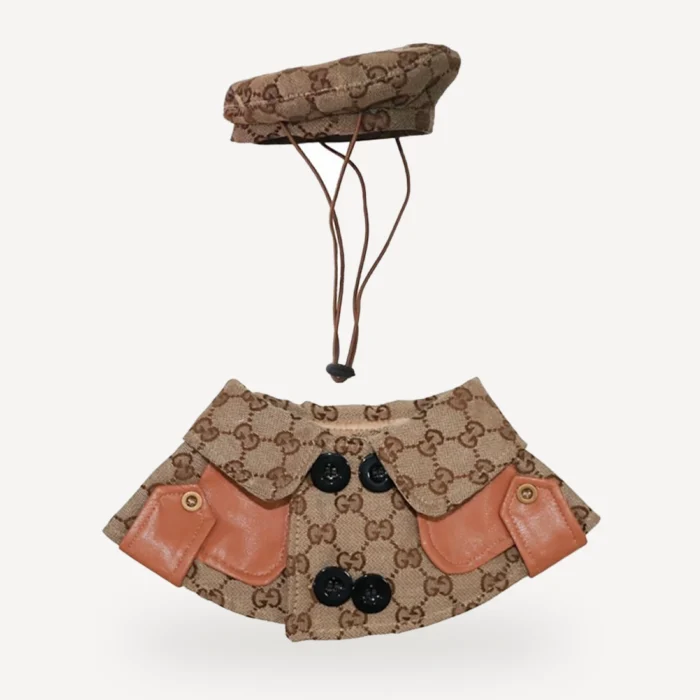 Monogram Cape dog beret inspired by Gucci view 2