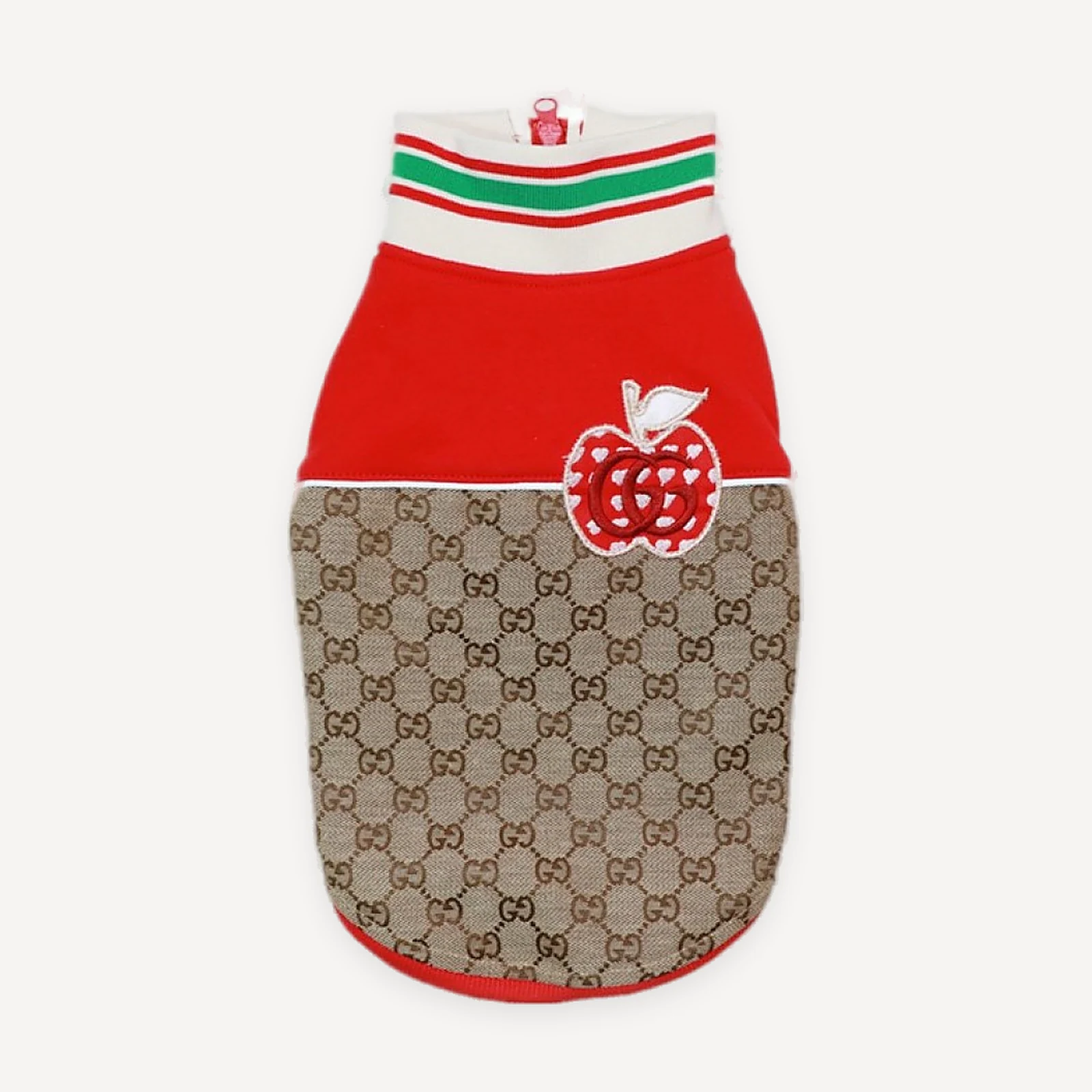 Strawberry Patch Monogram dog coat inspired by Gucci view 2