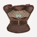 Monogram Sherpa dog jacket inspired by Gucci view 7