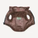 Sherpa Trim Leather dog jacket inspired by Gucci view 7