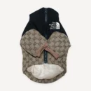 X Pawcci Monogram Zip dog jacket inspired by The North Face view 4