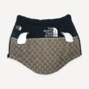 X Pawcci Monogram Puffer dog vest inspired by The North Face view 4