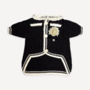 Braid Trim Knit dog cardigan inspired by Chanel