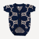 Navy Monogram Knit dog sweater inspired by Gucci view 2