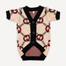 Monogram Knit dog cardigan inspired by Gucci