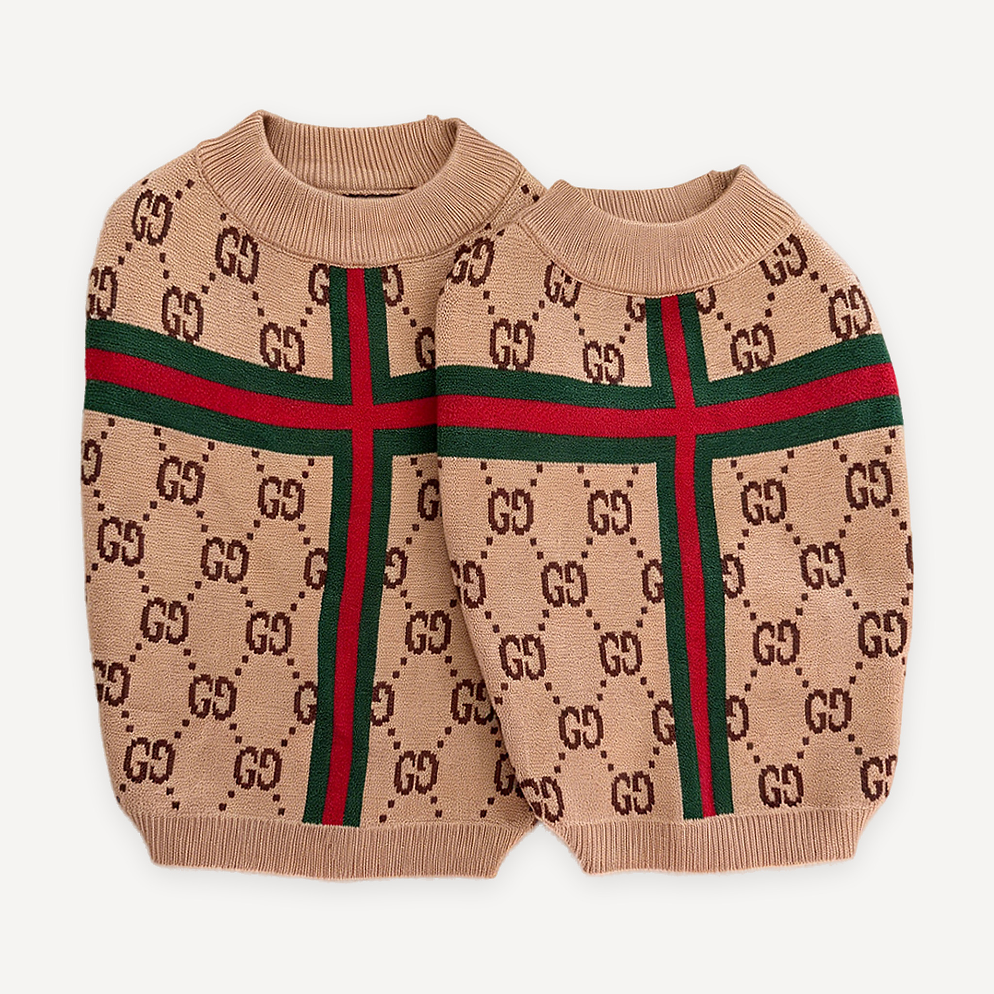 Web Cross Monogram Knit dog sweater inspired by Gucci view 4