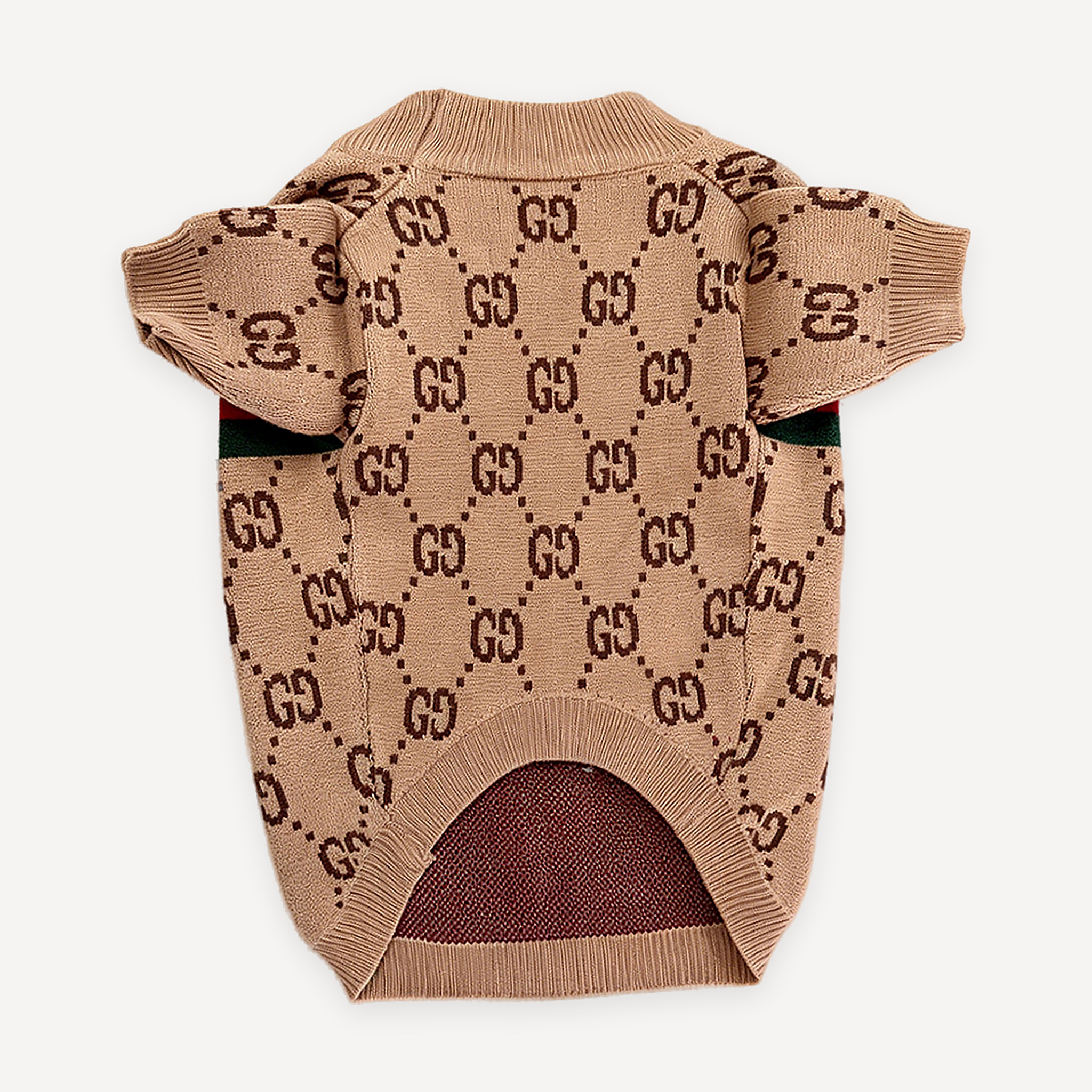 Web Cross Monogram Knit dog sweater inspired by Gucci view 3