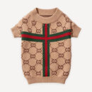 Web Cross Monogram Knit dog sweater inspired by Gucci