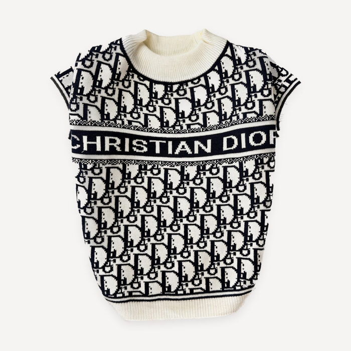Oblique Knit dog tank inspired by Dior