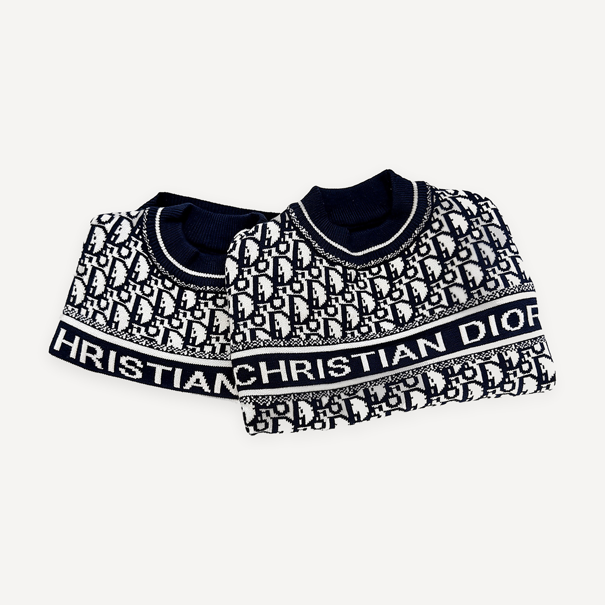 Oblique Lettered Knit dog sweater inspired by Dior view 2