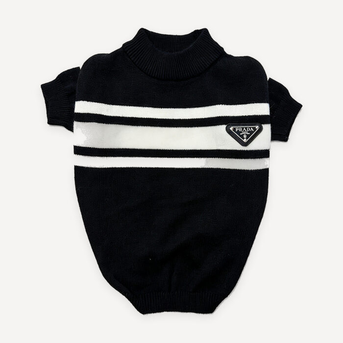 Triangle Stripe Knit dog sweater inspired by Prada