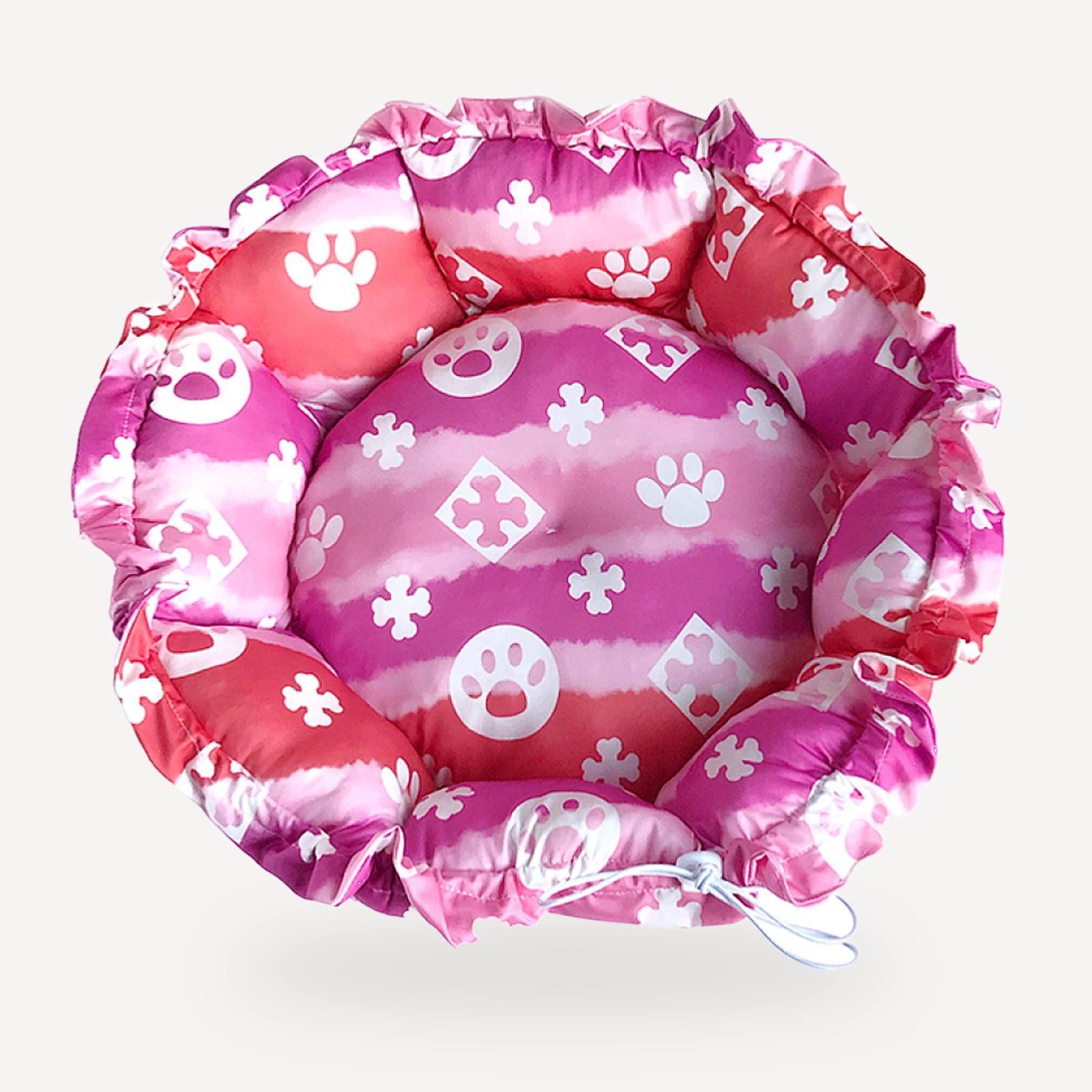 Pink Monogram Puffy Dog dog bed inspired by Louis Vuitton view 3
