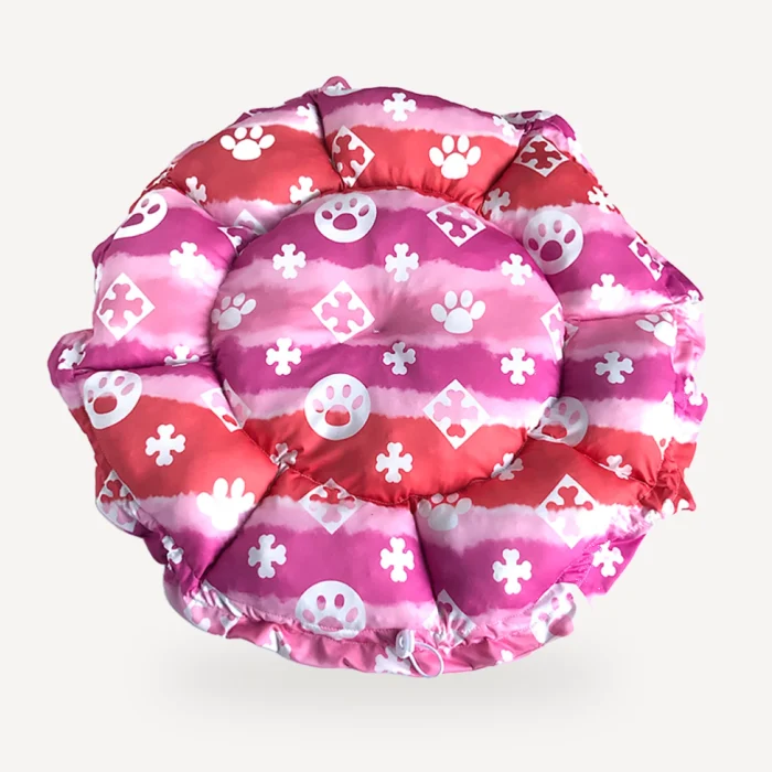Pink Monogram Puffy Dog dog bed inspired by Louis Vuitton view 2