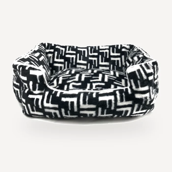 Monogram Dog Bed With dog pillow inspired by Fendi