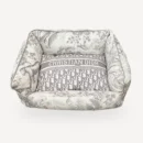 Toile Print Dog dog bed inspired by Dior