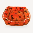 H Monogram Square Dog dog bed inspired by Hermes