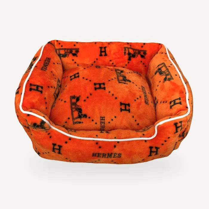 H Monogram Square Dog dog bed inspired by Hermes