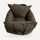 Monogram Square Dog dog bed inspired by Fendi