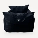 Triangle Badge Nylon Dog dog bed inspired by Prada