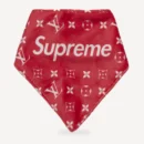 Monogram dog bandana inspired by Supreme x Louis Vuitton