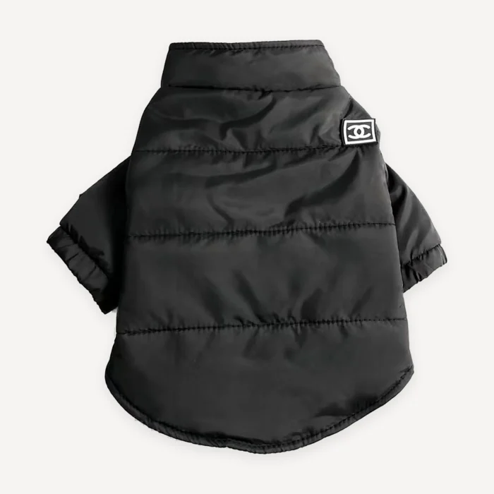 Faux Fur Hood Padded dog jacket inspired by Chanel view 2