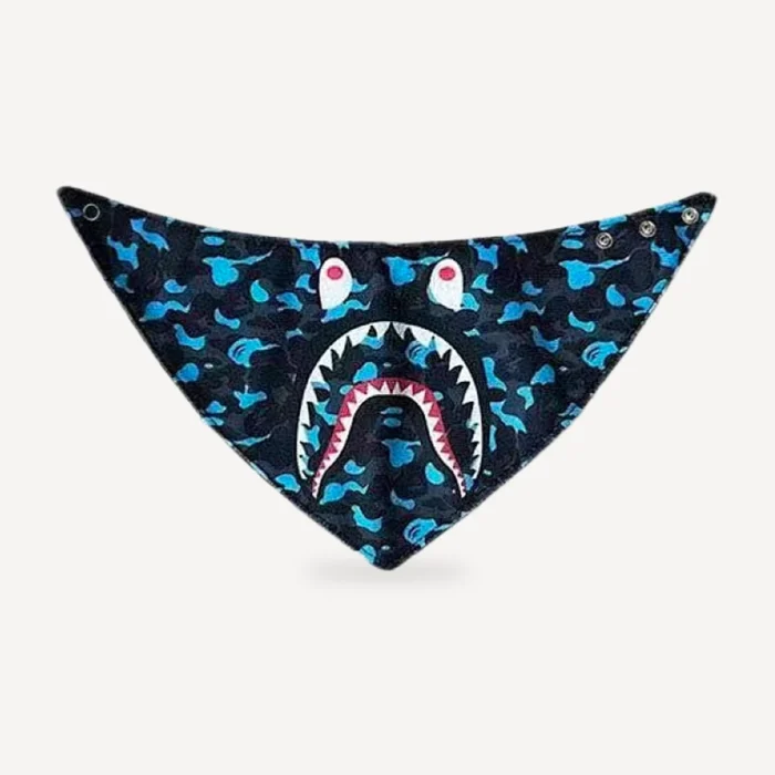 Shark Camo dog bandana inspired by BAPE