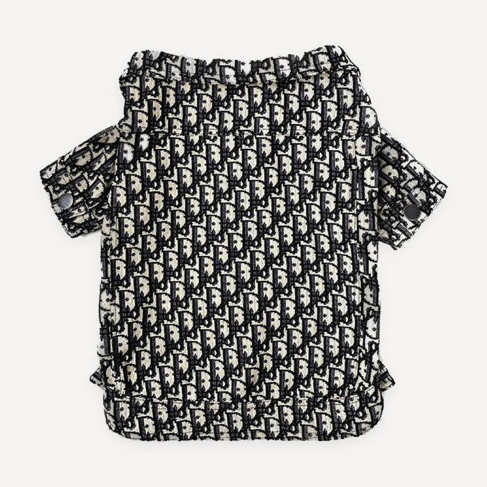 Oblique Print dog shirt inspired by Dior view 6