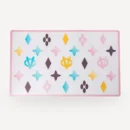 Pastel Monogram Feeding dog mat inspired by Louis Vuitton