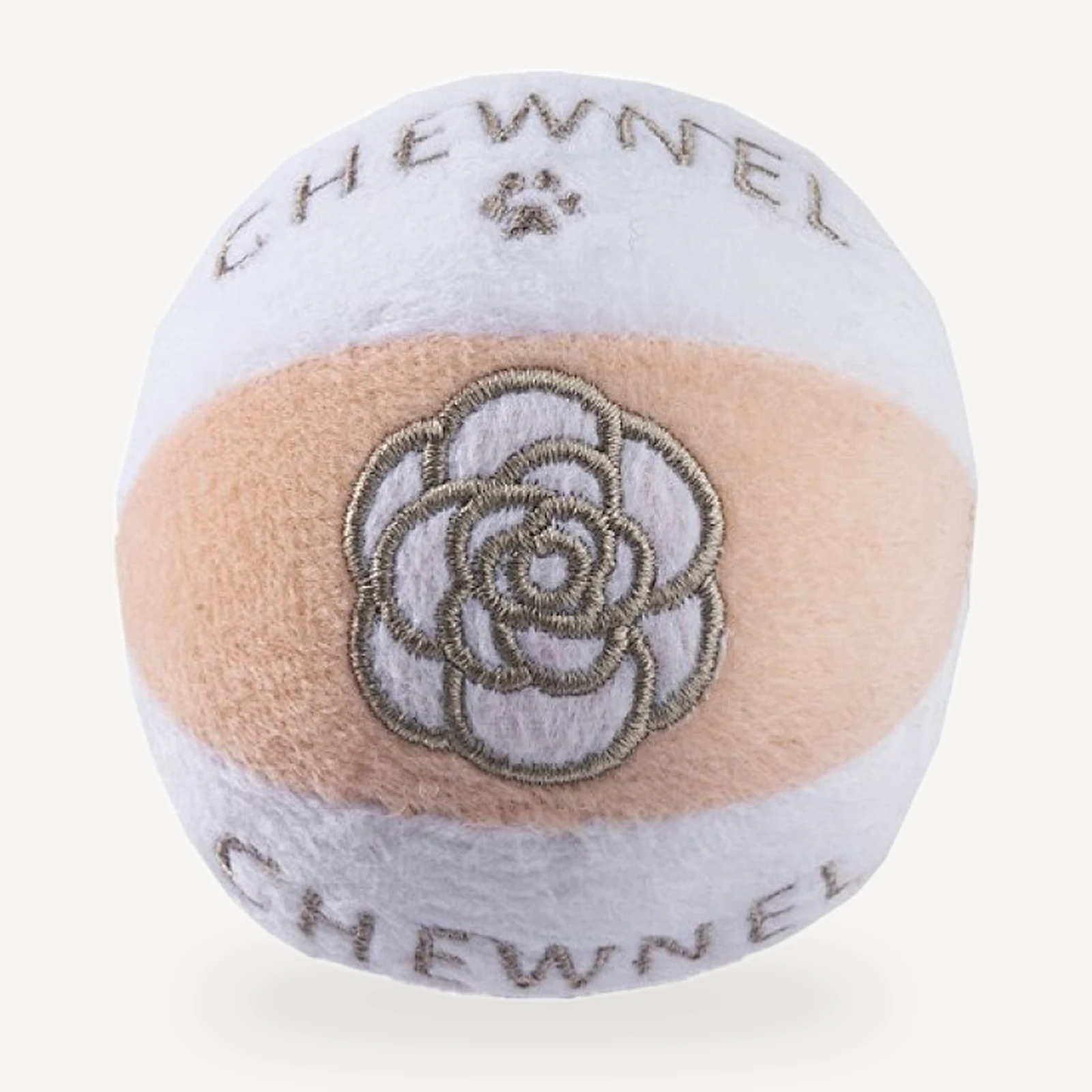 Plush Accessory S dog toy inspired by Chanel
