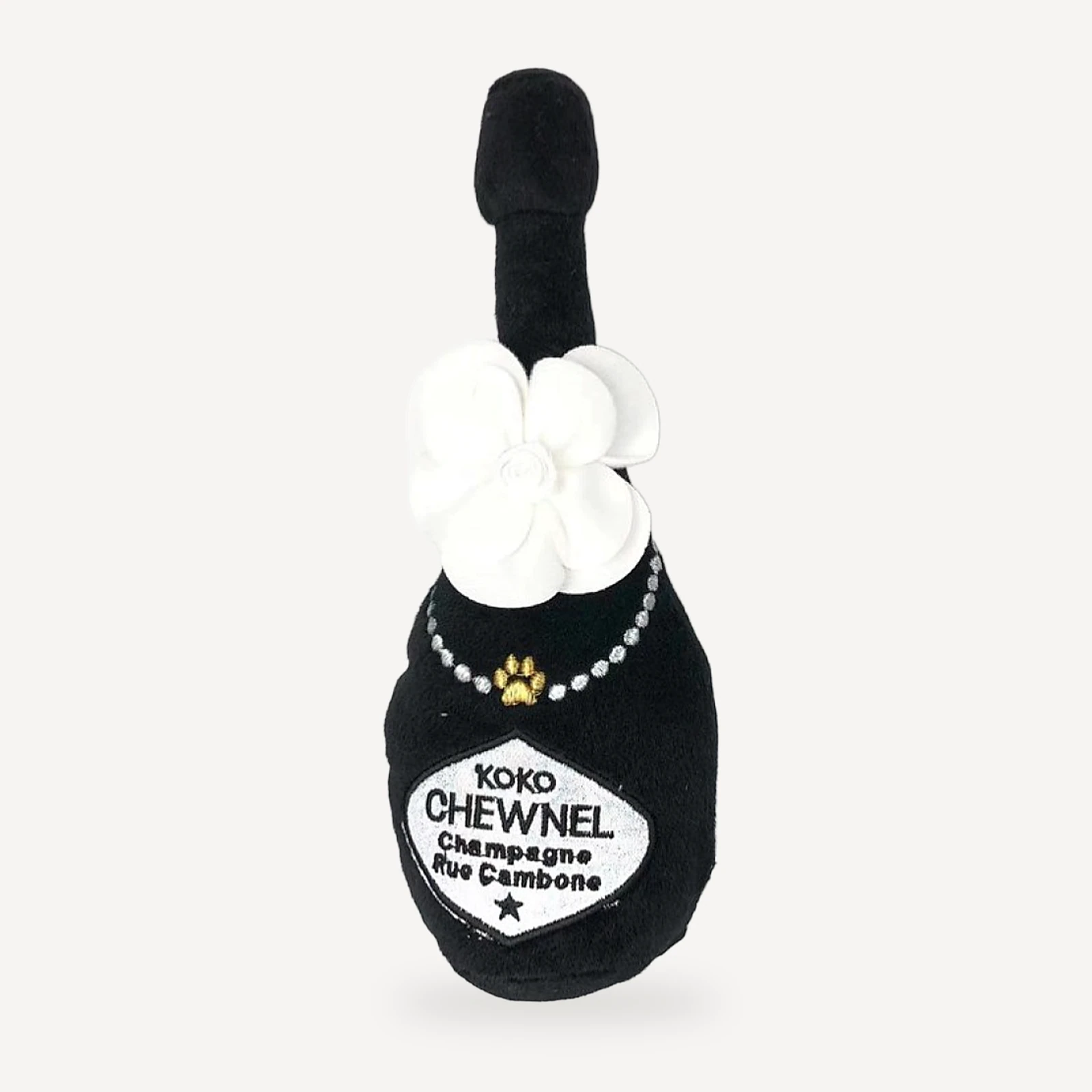Plush Accessory S dog toy inspired by Chanel view 4