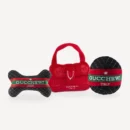Plush Bag & Bone Toy dog set inspired by Gucci view 5