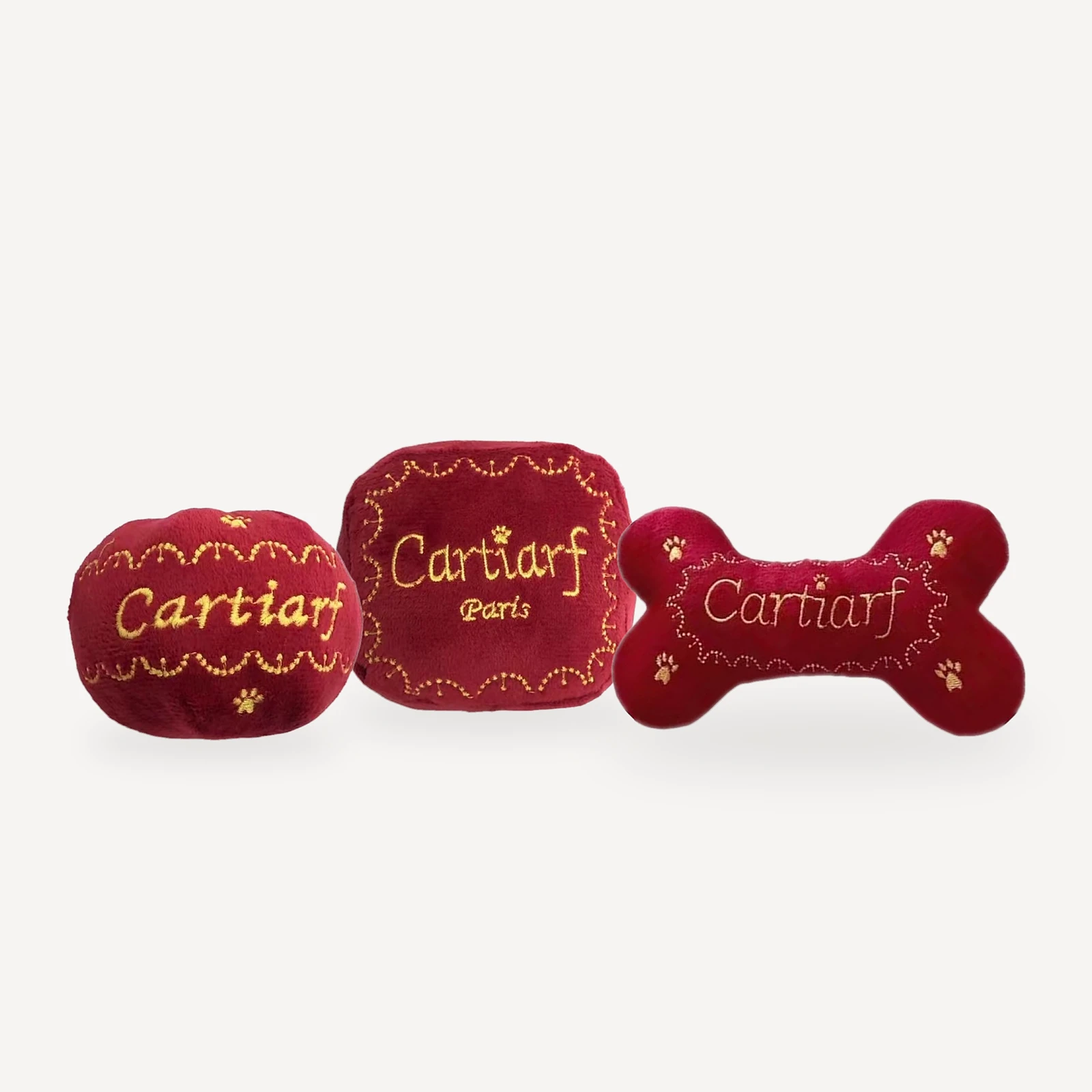 Paris Plush Toy dog set inspired by Cartier view 5