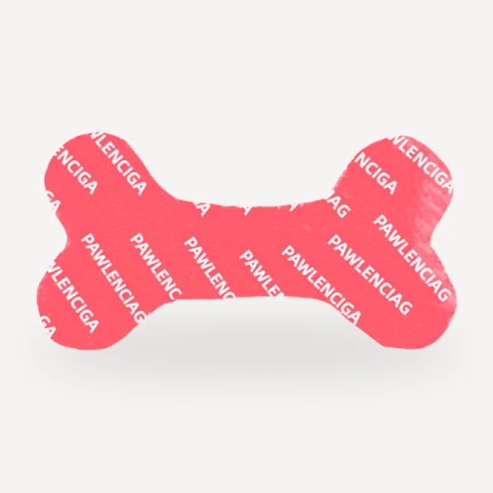Logo Plush Bone dog toy inspired by Balenciaga view 2