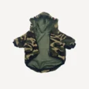 Camo Shark dog hoodie inspired by BAPE view 4