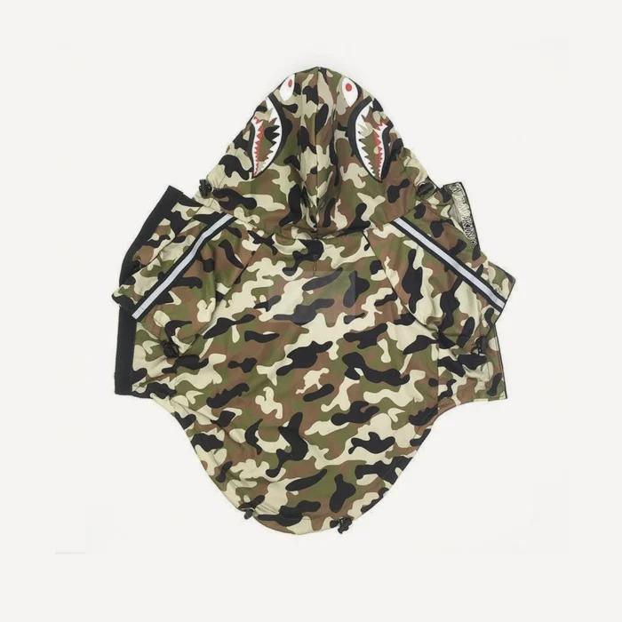 Camo dog windbreaker inspired by BAPE view 2