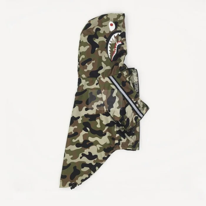 Camo dog windbreaker inspired by BAPE view 3