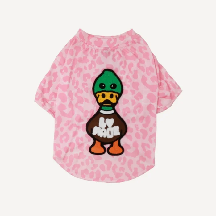 Duck Character dog tee inspired by BAPE view 2