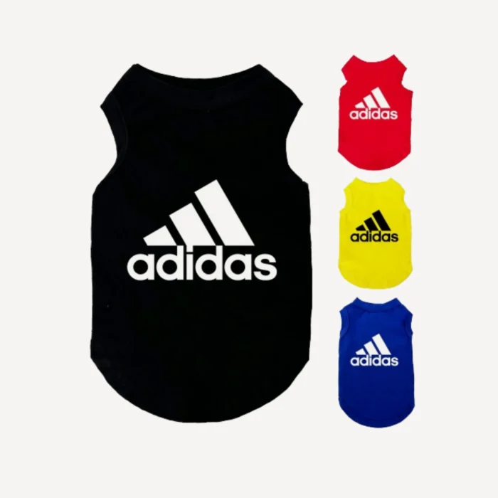Logo dog tank inspired by Adidas view 2