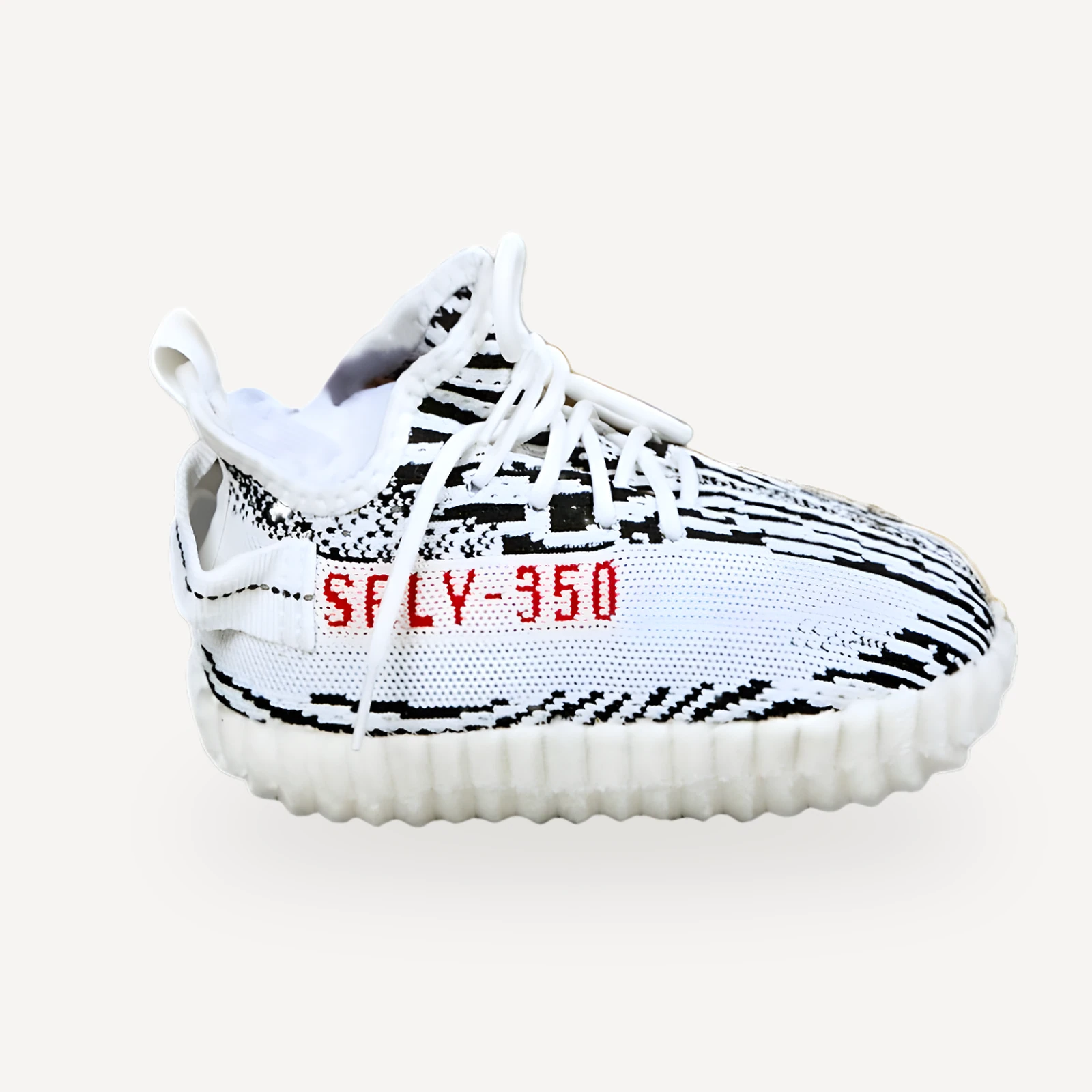 Zebra Stripe Plush dog toy inspired by Adidas view 2