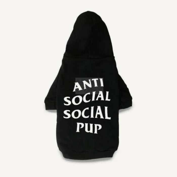 dog hoodie inspired by Anti Social Social Club view 2