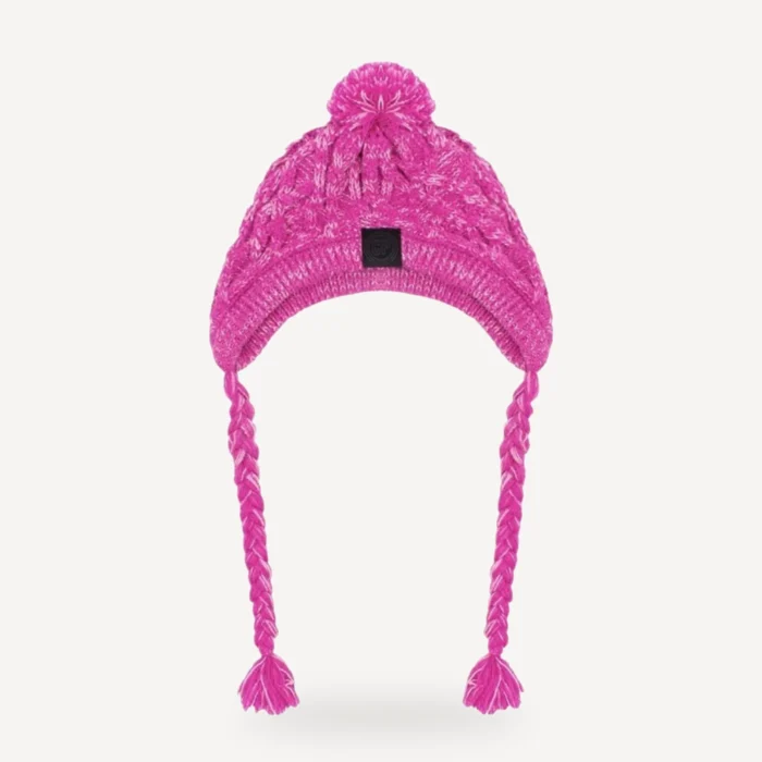 Cable Knit Pom Winter Dog Hat – Pink