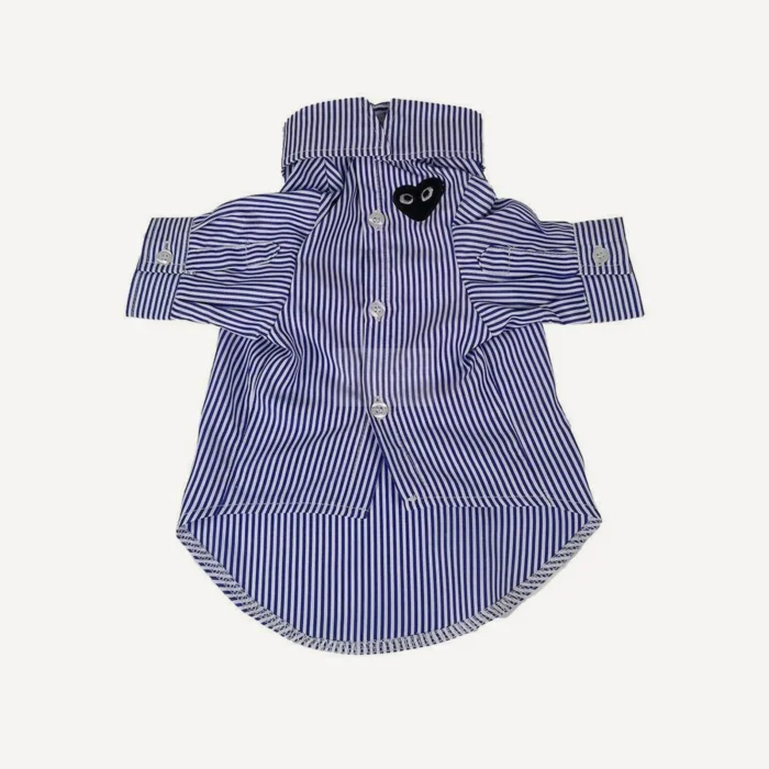 Striped Button dog shirt inspired by Comme des Garcons