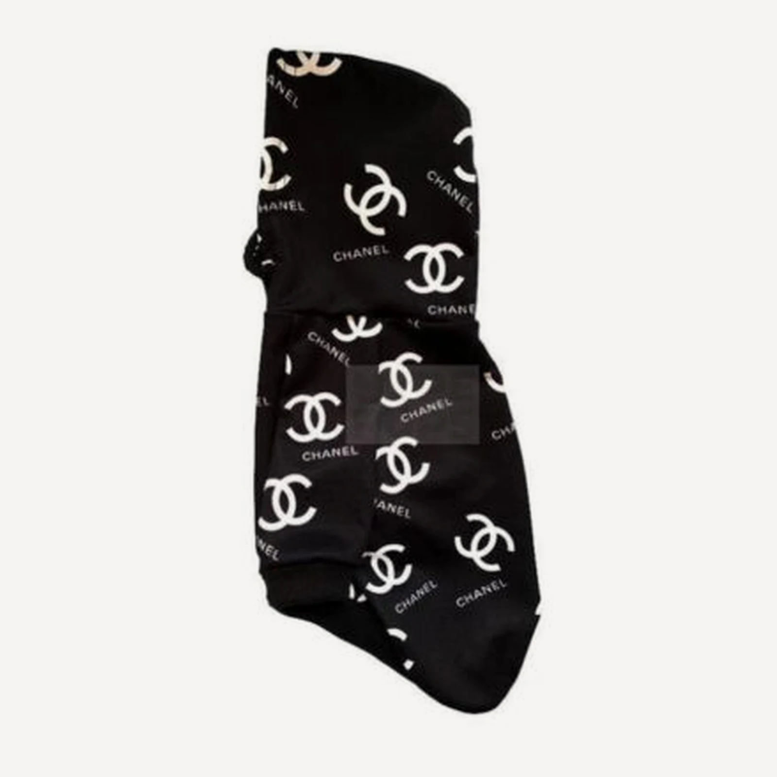 All Over Logo dog hoodie inspired by Chanel view 4