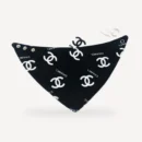 dog bandana inspired by Chanel view 2