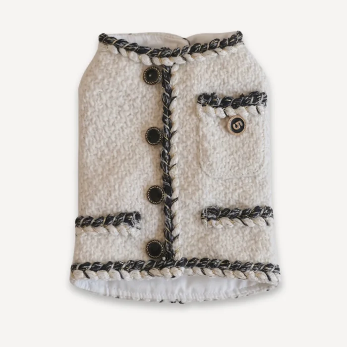 Chain Trim dog vest inspired by Chanel view 6