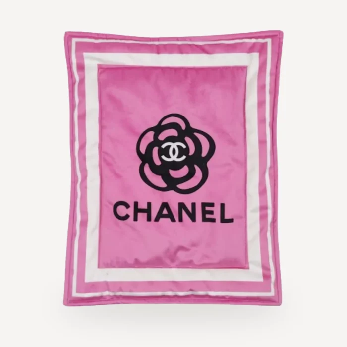 Cozy Winter dog blanket inspired by Chanel view 2